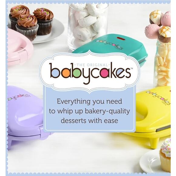 Babycakes Mini Cake Pop Maker Purple Color Gift New! Recipes Included - Picture 7 of 7